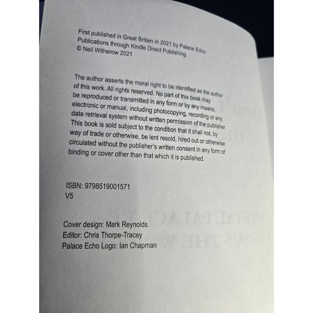 Neil Witherow Don't Mention the 'Spor Crystal Palace Paperback Book - Picture 4 of 8